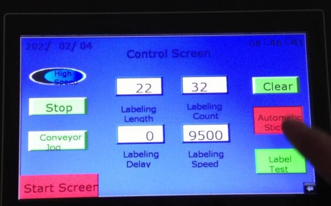 Obiect detectează mașina automată de etichetare a autocolantului dublu lateral cu ochi magic cu platan rotativ