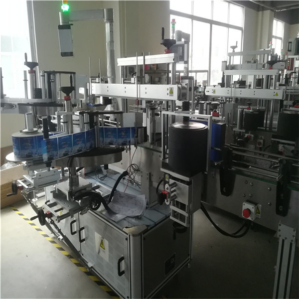 Mașină de aplicat autocolante, mașină de etichetare rotundă cu gât / față și turn