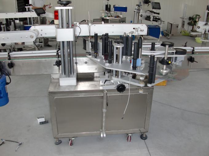 Butelii din plastic și sticlă controlează PLC servomotor automat de etichetare a autocolantului dublu lateral