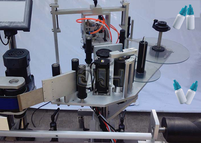 China Mașină de etichetare a sticlelor rotunde cu autocolant vertical de sus / de jos cu furnizor automat