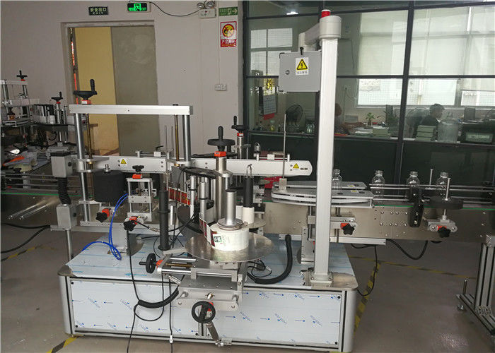 China Față / spate pe aplicator de etichetă pentru sticlă fără rotund sau plat, furnizor de echipament de etichetare a sticlei