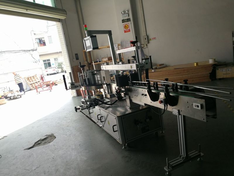 China Mașină de etichetare cu autocolant cu sticlă rotundă cu două fețe, lățime etichetă 190mm furnizor