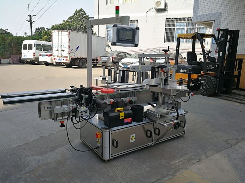 China Mașină de etichetare lipicioasă cu sticlă de șampon cu dublă parte furnizor complet automat