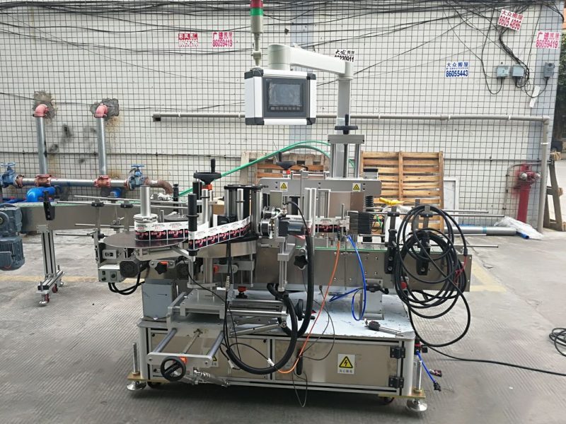 China Mașină de etichetat sticlă plată cu două fețe, de înaltă precizie automată, lungă de 2 m