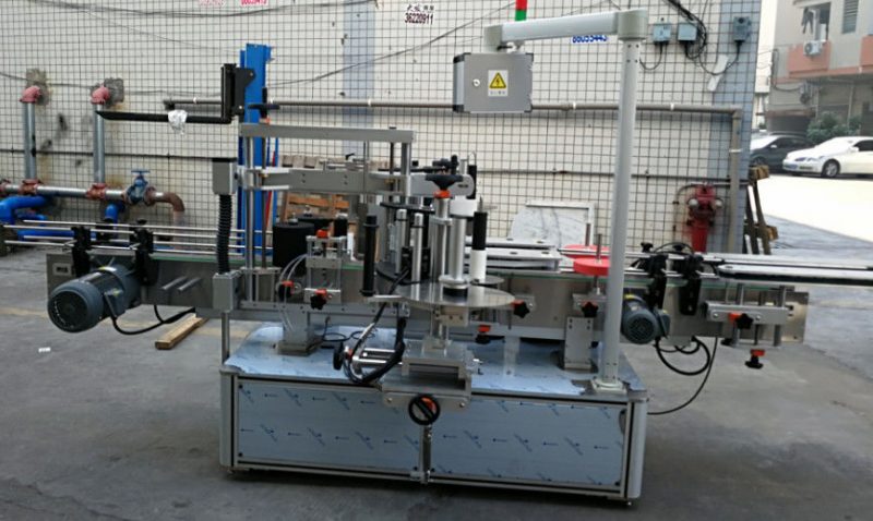 China dublu autocolant lateral sticlă ovală eliptică mașină de etichetare automată 1200W furnizor